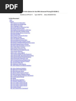 Advance Pricing Profiles