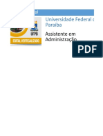 Edital Verticalizado - UFPB - Assistente Em Administração