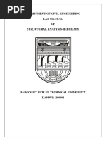 Department of Civil Engineering Lab Manual OF Structural Analysis-Ii (Ece-305)