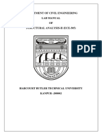 Structural Analysis Lab Manual