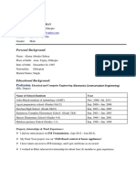 Curriculum Vitae: Personal Background