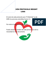 Cotización Protocolo Weight Loss