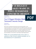 Top 10 Mistakes Made in PT Concrete Design