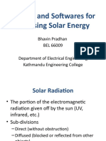 Models and Softwares For Assessing Solar Energy