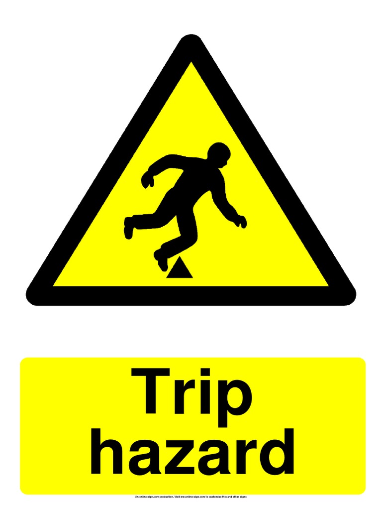 Trip Hazard Warning Sign | PDF