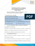 Guía de Actividades y Rúbrica de Evaluación - Tarea 1 - Fundamentos de La Antropología Psicológica