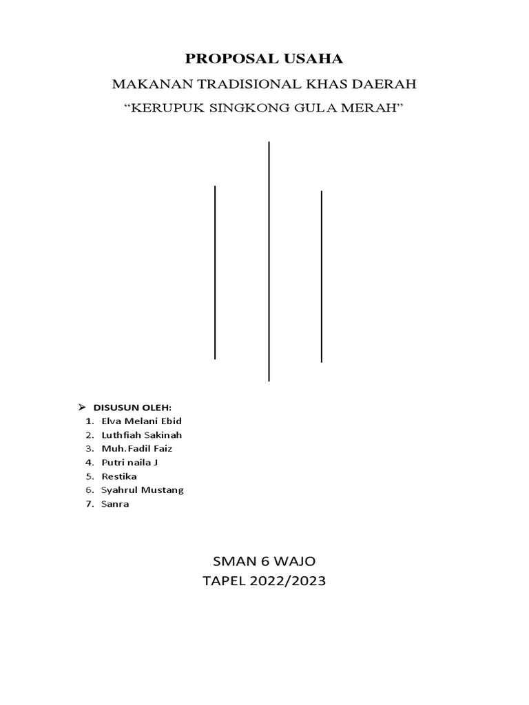 Proposal Usaha Kerupuk Singkong Gula Merah | PDF