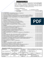 Questionnaire: Please Rate Your Agreement Level For The Given Statements As