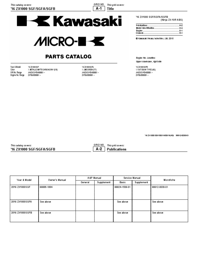 Kawasaki ZX10R 16 | PDF | Specification (Technical Standard