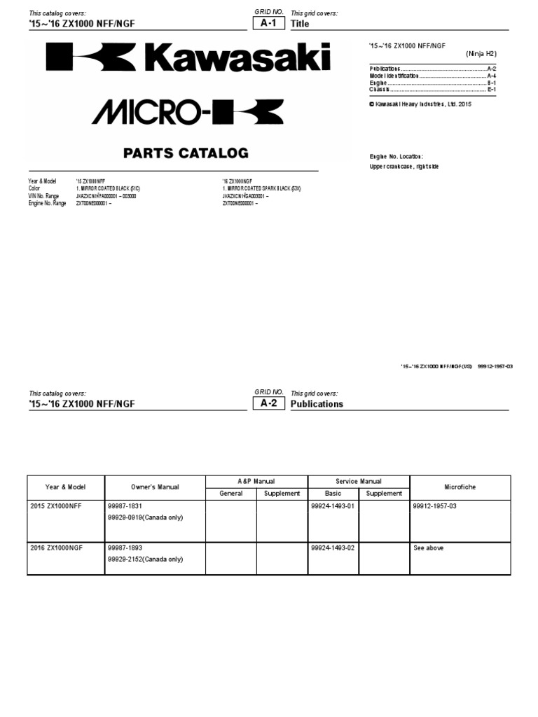Kawasaki H2 15 16 | PDF | Mechanical Engineering | Components