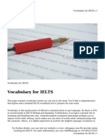 Vocabulary For IELTS