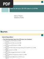 How To Set Up A 2D CFD Case in Ls-Dyna: Marcus Timgren Dynamore Nordic