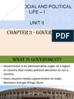 Book - Social and Political Life - I Unit Ii: Chapter 3 - Government