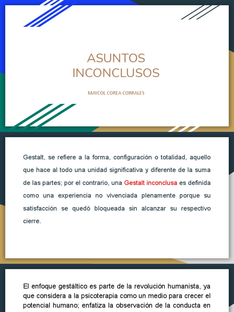 Asuntos Inconclusos en Gestalt | PDF | Terapia Gestalt | Mente