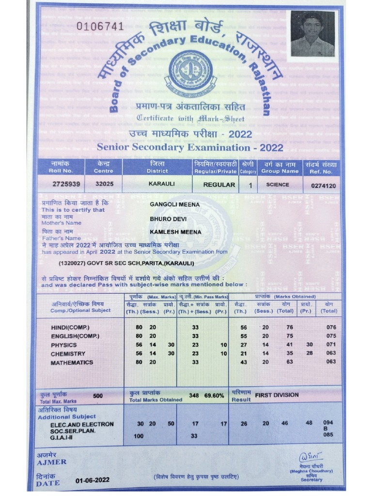 12 Marksheet | PDF