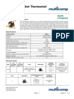 Thermal Cut-Out Thermostat: Manual Reset