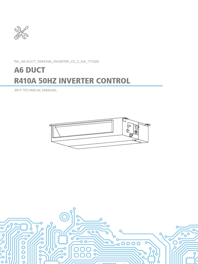 A6 Duct R410A Inverter Manual 2017 | PDF | Duct (Flow) | Electric Motor