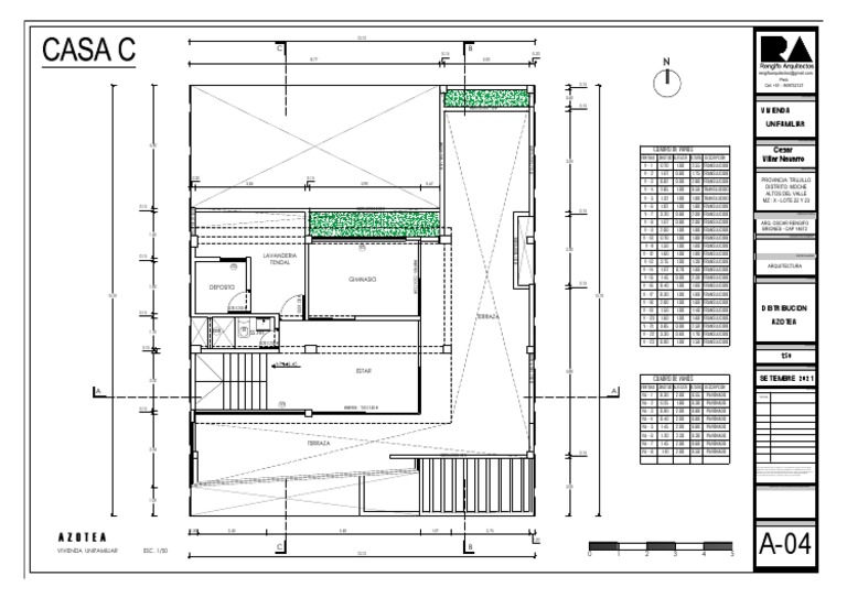 Plano de Vivienda Unifamiliar en Moche | PDF