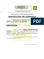 Certificado de Conducta