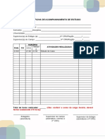 Anexo I - Ficha de Acompanhamento de Estágio: Data CH Atividades Realizadas Assinatura Do (A) Responsável