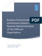 Business Communication and Business System On Network Related Elements of Two Different Organizations