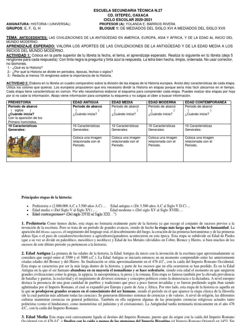 Historia Semana 2 | PDF | Edades medias | imperio Otomano