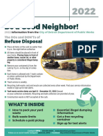 Be A Good Neighbor!: Refuse Disposal