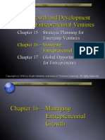 Part V - Growth and Development of Entrepreneurial Ventures
