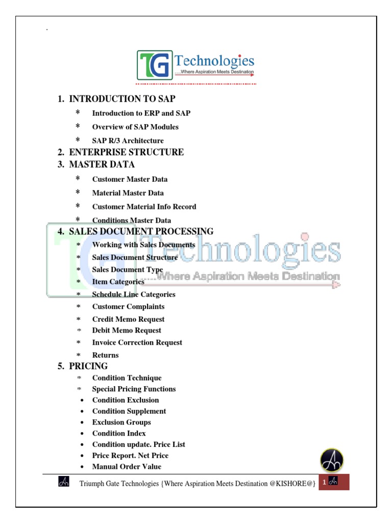 Sap Sd Tg Pdf Invoice Sales