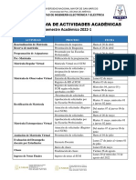 Cronograma de Actividades Académicas 2021-I F F F 1 F 1 1