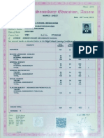 Kunal HSLC Marksheet