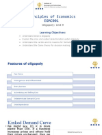 Principles of Economics EGMC001: Oligopoly: Unit 9