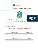A - Cuaderno de Campo - INVESTIGACIÓN CIENTÍFICA EXPERIMENTAL