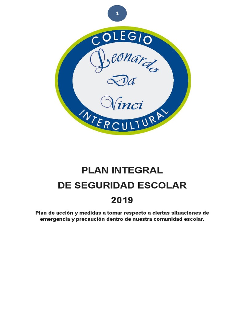 Plan Integral de Seguridad Escolar 2019 | PDF | Inundar | Maestros
