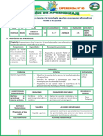 1° SESIÓN DE APRENDIZAJE SESIÓN 6-SEM.3-EXP.5-CyT