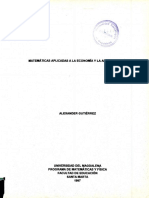 Matemáticas Aplicadas A La Economía Y La Administración