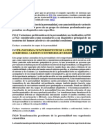 Transformacion Persistente de La Personalidad No Atribuirle A Lesion o Enfermedad Cerebral