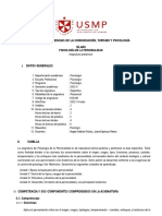 PSICOLOGÍA DE LA PERSONALIDAD. 2022-II. Presencial