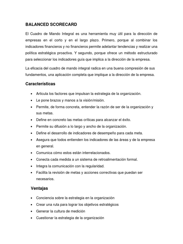 Balanced Scorecard | PDF | Business