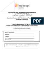 Cuestionario para Empresas Productoras Solicitantes Del Inicio de Investigación