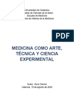 Ensayo Sobre La Medicina Como Arte, Técnica y Ciencia Experimental