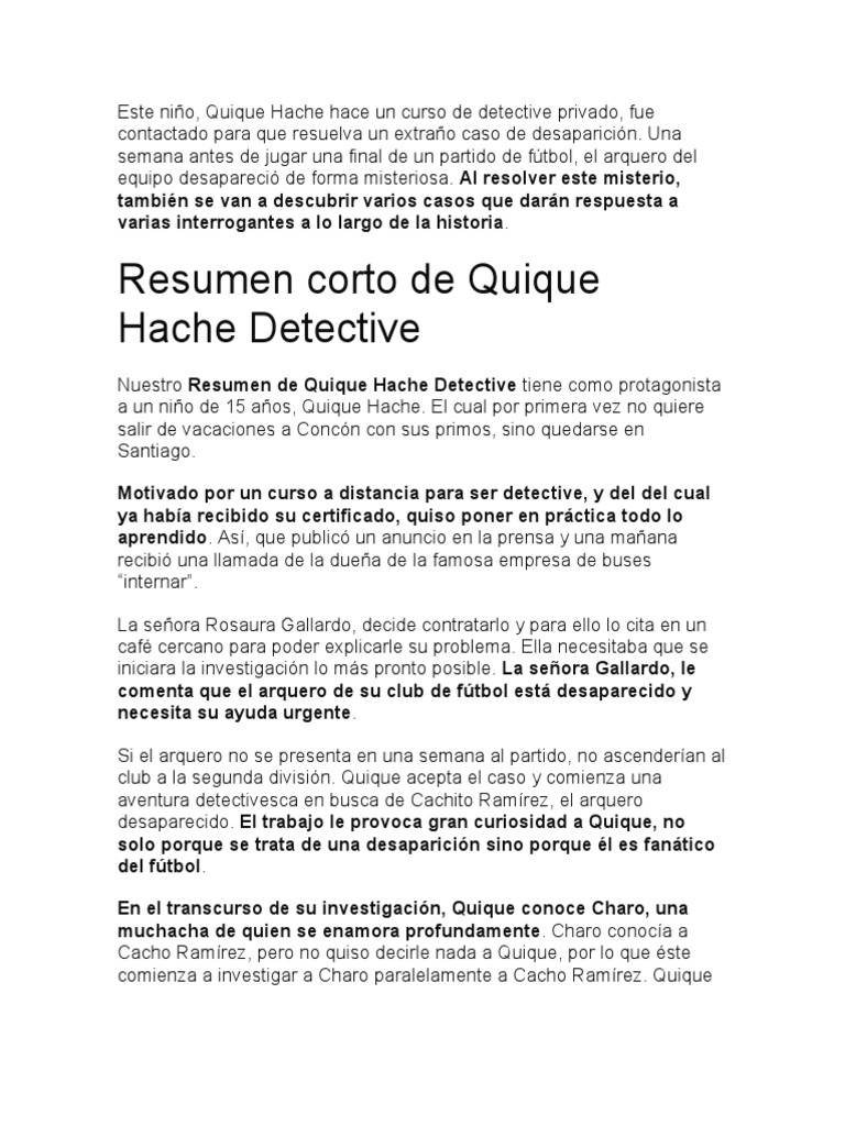 Quique Hache Dtective | PDF