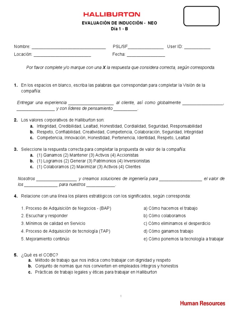 Evaluación de NEO - Dia1 | PDF