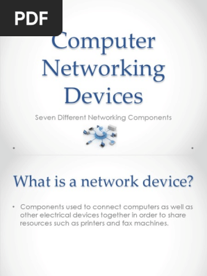 Computer Networking Devices