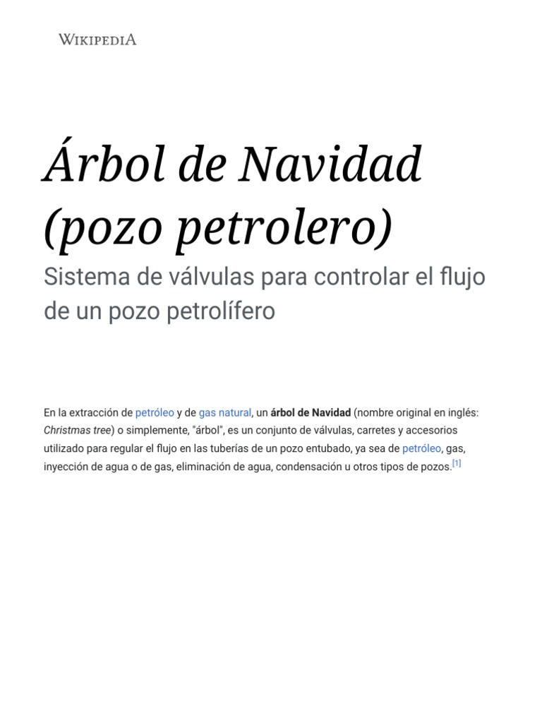 Árbol de Navidad (Pozo Petrolero) PDF Tecnología energética
