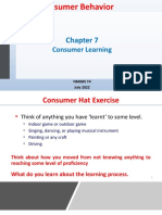 Consumer Learning: Nmims T4 July 2022