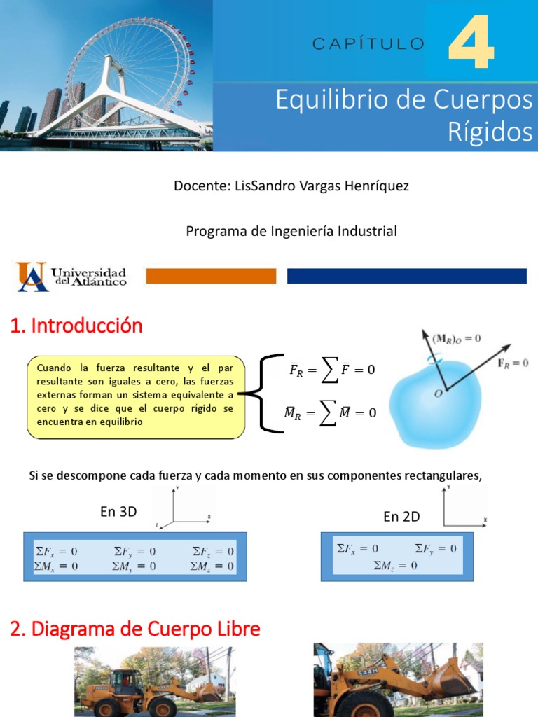 Equilibrio de Cuerpos Rígidos en 2D y 3D | PDF | Fuerza | Rodamiento ...