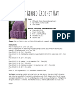 Adult Ribbed Crochet Hat