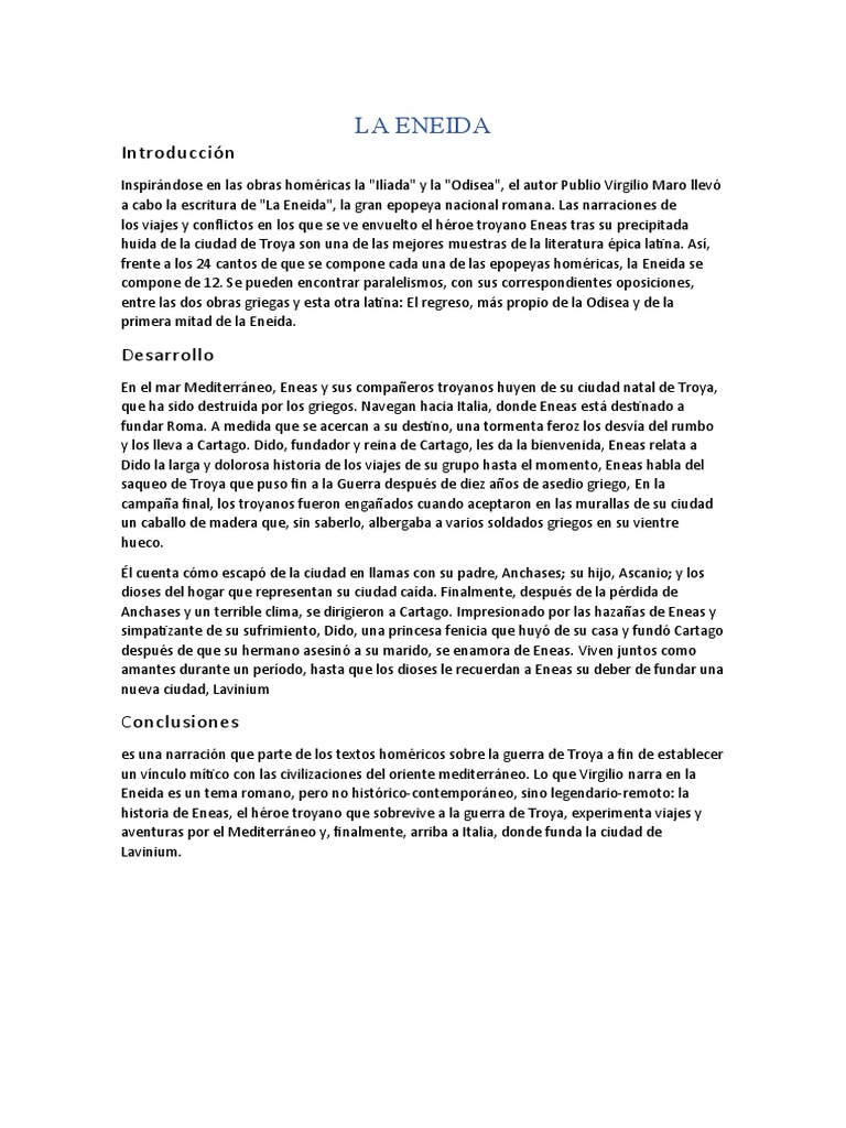 La Eneida | PDF | Eneas | Eneida
