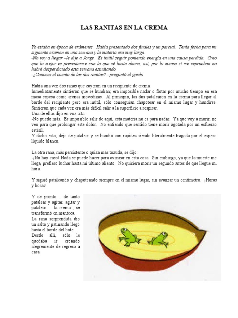 reflexion - las ranitas en la crema | PDF
